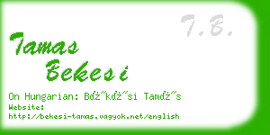 tamas bekesi business card